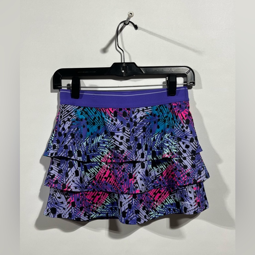 Slazenger Purple and Pink Patterned Golf Skirt Girls Size Medium